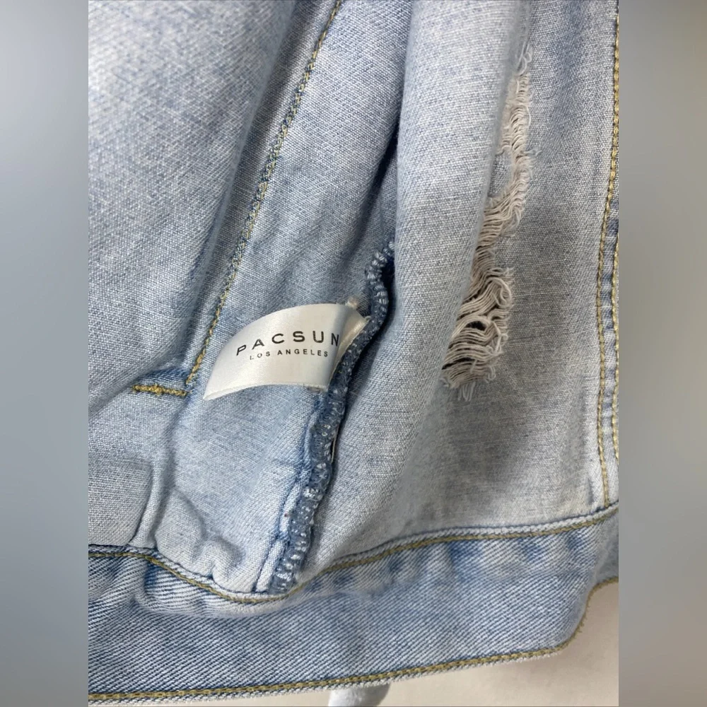 Pacsun Women's Distressed Blue talla L - Picture 7 of 10